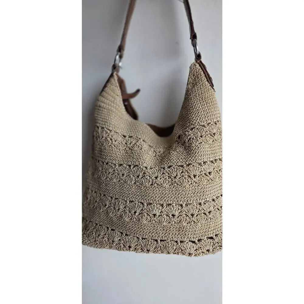 Handmade Hobo Crochet Boho Chic Hippie Lace Travel Y2K Grannycore Resortwear Bag
